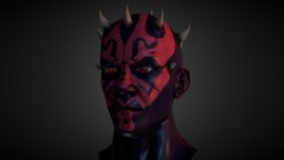 Darth Maul bust luke, creatures, skywalker, mv, darth, vader, star, preview, maul, masterpiecevr, texture, technology, ship, creature, simple, space