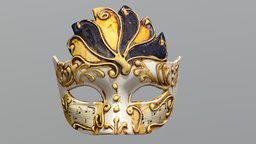 Venetian Mask 2 3d-scanning, structured-light, colored, gom, 3dscan