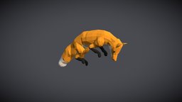 Low-Poly Fox fox, low_poly, low-poly