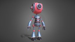 DD Glitch Robot spy, biped, bot, hero, gamedesign, droid, electronic, cyborg, android, camera, charactermodel, substancepainter, character, asset, blender3d, scifi, robot, robots, noai