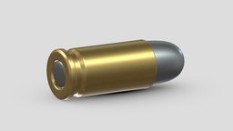 Bullet .32 ACP rifle, action, army, bullet, ammo, firearms, explosive, automatic, realistic, pistol, sniper, auto, cartridge, weaponry, express, caliber, munitions, weapon, asset, game, 3d, pbr, low, poly, military, shotgun, gun, colt