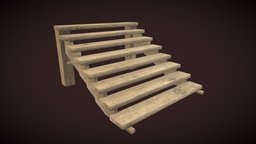 Wood_ramp survival game survival, crafting, structure, gameready, ue5