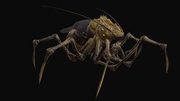 LandBug1 insect, rpg, bug, beetle, action, unreal, carapace, jaws, character, unity, pbr, low, poly, monster, fantasy, rigged