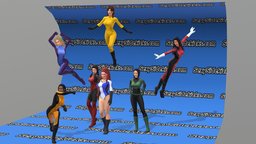 Superhero Construction Kit Classic Females0-7 , hot, superhero, collection, pretty, supergirl, mecanim, unity, female