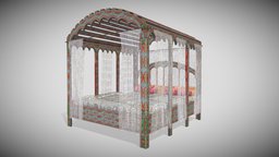 Indian Bed asia, furniture, india, quads, pbr