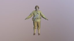 U.S.Army uniform World War II. mesh, 3d, texture, 3dscan, zbrush