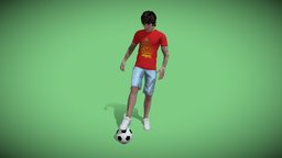 Animated Soccer (Football) Player Warm-up football, player, soccer, looping, warmup, animation, animated, ball