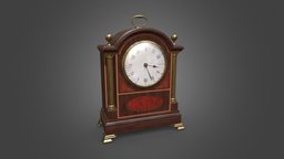 Antique Clock wooden, clock, ornament, antique, realistic, old, substancepainter, substance, maya, antiqueclock