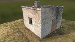 Small Brick House 3D Scan abandoned, soviet, 3d-scan, old, ussr, 3d, scan, 3dscan, house, city, structure, building