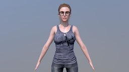 WOMAN-1 games, people, women, dance, player, realistic, movie, woman, game-asset, character-model, character, girl, cartoon, asset, game, lowpoly, model, animation, animated, rigged, lady, highpoly, woman1