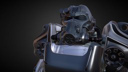 Power Armor T60 with Frame from Fallout frame, 3dprintable, powerarmor, fallout4, t60, fallout