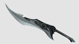 Sword rpg, videogame, obj, 4k, fbx, metal, realistic, iron, game-ready, one-handed, bladed, triangulated, weapon, asset, game, pbr, lowpoly, sword, simple
