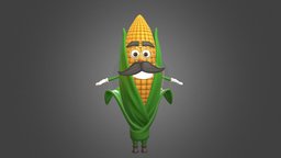 corn cute, vegetables, corn, character, cartoon