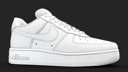 Nike Air Force One White shoe, one, style, leather, white, high, fashion, runner, foot, force, nike, retail, trainer, footwear, chicago, sole, lace, running, essential, sneaker, outfit, jordan, forces, apparel, jumpman, character, pbr, air, 1, clothing, nikes, noai