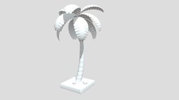 Cartoon Palm Tree tree, palm, coconut