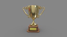 Trophy Cup world, silver, realistic, real, trophy, winner, place, 1st, metaverse, pbr, low, poly, cup, gold