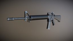 M16 rifle, m4, m16, vietnam, vietnam-war, substancepainter, substance, military, usa, gun, gameready