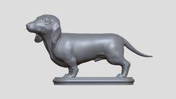 Dachshund dog, assets, animals, miniature, decor, statue, dogs, dachshund, sculpture
