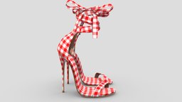 Female Retro Ankle Strapy High Heel Shoes red, cute, high, platform, heel, retro, girls, pink, shoes, straps, slim, ankle, sweet, womens, elegant, thin, pbr, female, blue, plaids, strappy