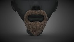 Facial Hair Cards Style 4 hair, circle, warrior, viking, realtime, barber, beard, facial, cards, wig, haircut, hairstyle, goatee, character, game, lowpoly, man, male, stubble, realtimecharacter