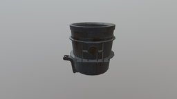iron melting pot vr, substancepainter, substance, low-poly, lowpoly, factory, industrial