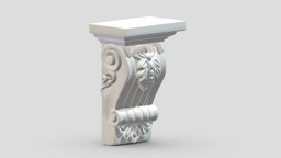 Scroll Corbel 28 stl, room, printing, set, element, luxury, console, architectural, detail, column, module, pack, ornament, molding, cornice, carving, classic, decorative, bracket, capital, decor, print, printable, baroque, classical, kitbash, pearlworks, architecture, 3d, house, decoration, interior, wall, pearlwork