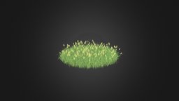 Flowering Grass 3D Model plant, field, forest, grass, flower, element, shape, ground, wild, herb, round, flowering
