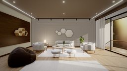 Living Room room, lamp, sofa, tv, set, pillow, painting, furniture, showcase, living, carpet, beanbag, interior, livingroom, noai