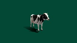 Dairy Cow (low poly) cow, animals, mammal, milk, diary, breed, cattle, lowpoly, nyi, nyilonelycompany, noai