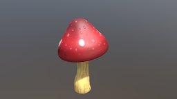 Stylized cartoony mushroom mushroom, cartoony, stylized