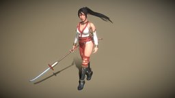 Momiji-Fanart Character fanart, momiji, charactermodel, ninjagaiden, blender3d, gameasset, fantasy, sketchfab, noai