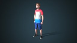 Facial & Body Animated Kid_M_0010 boy, people, 3d-scan, photorealistic, rig, 3dscanning, 3dpeople, iclone, reallusion, cc-character, rigged-character, facial-rig, facial-expressions, character, game, scan, 3dscan, man, female, animation, animated, rigged, autorig, actorcore, accurig, noai