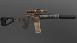 Mini Fix Q sniper rifle rifle, sniper, sniperrifle, magpul, vortex, forsale, weapon, asset, game, gun, war, minifix