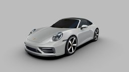 Porsche 911 Targa 4 GTS 992 porsche, 911, carrera, european, german, transport, sportscar, sports-car, 992, targa, phototexture, high-performance, porsche-911, two-door, rear-engine, low-poly, vehicle, lowpoly, racing, car, 4-gts