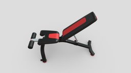 SM Bowflex 5.1S Stowable Bench Realistic PBR room, bench, set, fitness, gym, equipment, cycling, collection, vr, ar, exercise, workout, machines, adjustment, 3d, pbr, home, sport, treadmills