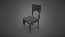 Old Chair wooden, seat, apartment, furniture, table, seating, hangar, old, chair, house
