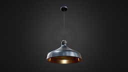 Metal Ceiling Lamp lamp, indoor, furniture, metal, industrialdesign, architecture, lighting, lowpoly, blender3d, substance-painter, design, interior, industrial, light