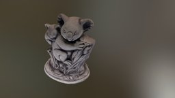 Koala Bear Stone Statue bear, australia, statue, koala, koalabear, stonestatue, agisoft, photoscan, stone
