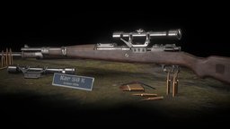Kar 98 k Rifle rifle, ww2, germany, karabiner, game-model, karabiner98k