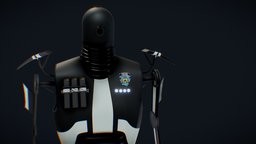 Robot Sci Fi Police Enforcer police, robotics, droids, robotic, droid, robot-model, police-robot, sci-fi, sci-fi-police, enforver