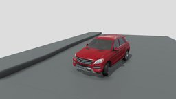 Red Car Mercedes Benz ML transport, class, benz, mercedes, ml, blender, car
