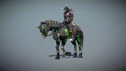 Undead Horse & Unholy Knight armor, undead, rider, horse, fantasy, knight, unholy