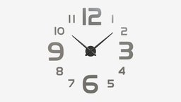 Modern Design Large Wall Clock 04 arrow, modern, hour, time, circle, clock, classic, timer, round, number, dial, pointer, minute, countdown, 3d, pbr, design, watch, gear, wall