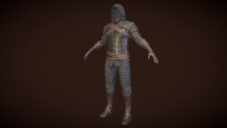 The Adventurer Leather armor, armour, style, leather, medieval, templar, the, chainmail, witcher, geralt, lamellar, substancepainter, substance, fantasy