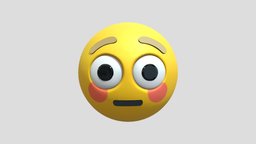 Emoji de cara sonrojada cara, emoji, sonrojado