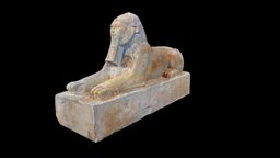Small Sphinx of Hatshepsut, Cairo Museum egypt, limestone, egyptian, statue, sphinx, ancient-egypt, new-kingdom, hatshepsut, sculpture, 18th-dynasty