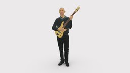 Male guitarist in shiny pants 0382 music, toy, singer, miniature, powder, posed, figurine, color, realistic, artist, printable, monochrome, song, stereolithography, guitarist, popularity, man, cjp, sdprint