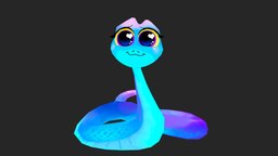 Cute Snake cute, pet, snake, character, stylized