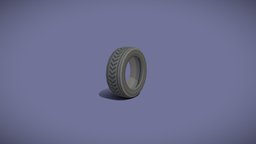 Lowpoly Tire tire, cars, grey, round, cartoon, game, lowpoly, gameasset, car, simple, noai