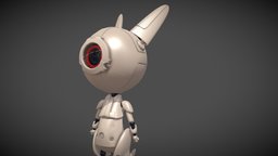 Robot rabbit rabbit, cute, bot, electronic, conejo, mecha, furry, bonny, antropomorphic, tierno, 3d, model, starwars, hardsurface, animal, concept, robot